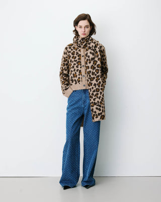 Écharpe en jacquard imprimé leo Adra