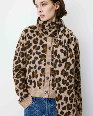 Écharpe en jacquard imprimé leo Adra