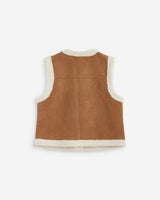 Sleeveless faux-shearling vest coffee Anya