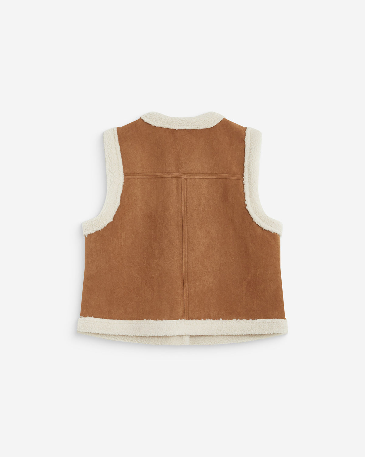 Sleeveless faux-shearling vest coffee Anya
