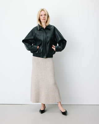 Blouson oversize similicuir à poches noir Axel