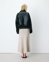 Blouson oversize similicuir à poches noir Axel