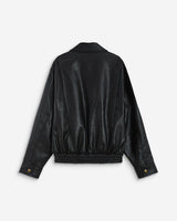 Blouson oversize similicuir à poches noir Axel