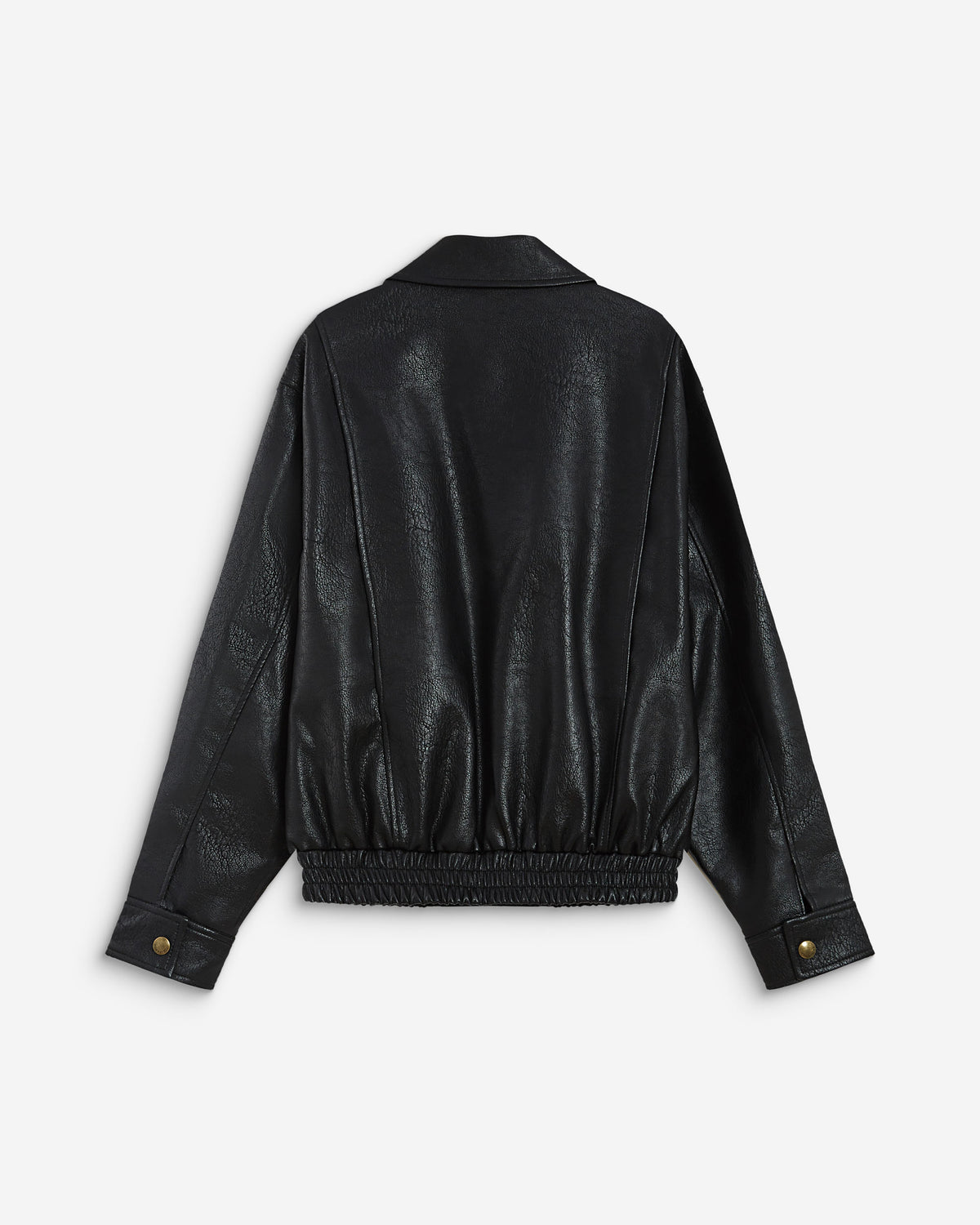 Blouson oversize similicuir à poches noir Axel