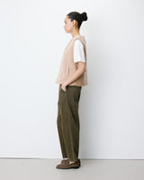 Sleeveless faux-shearling vest beige Avery