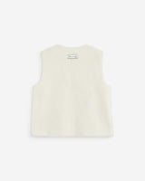 Sleeveless faux-shearling vest ecru Avery