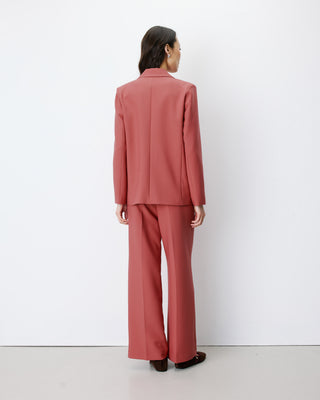 Blazer droit à boutonnage croisé blush Noix