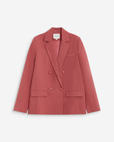 Blazer droit à boutonnage croisé blush Noix