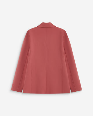 Blazer droit à boutonnage croisé blush Noix