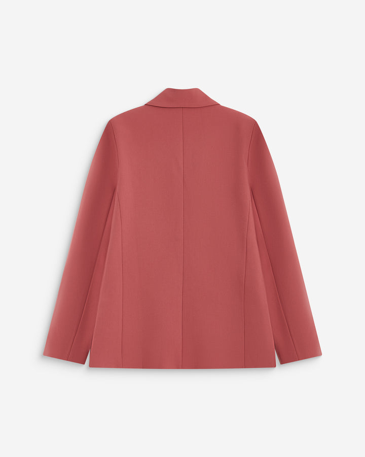 Blazer droit à boutonnage croisé blush Noix