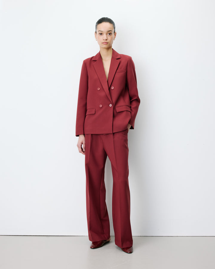 Double-breasted blazer terracotta Noix