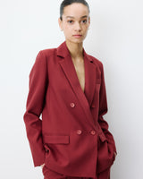 Double-breasted blazer terracotta Noix