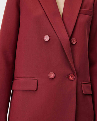 Blazer droit à boutonnage croisé terracotta Noix