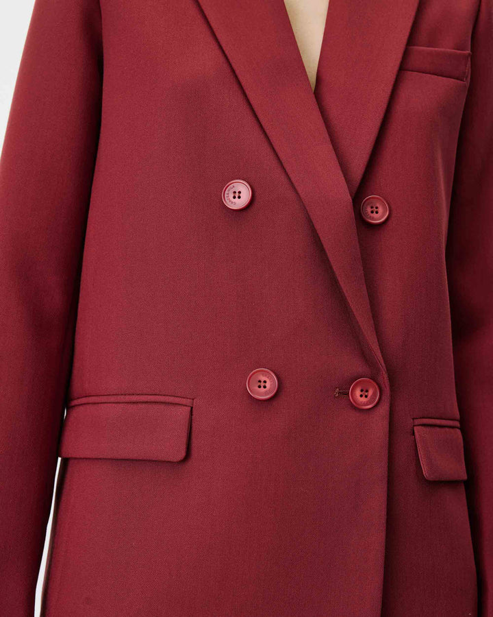 Double-breasted blazer terracotta Noix