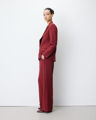 Blazer droit à boutonnage croisé terracotta Noix