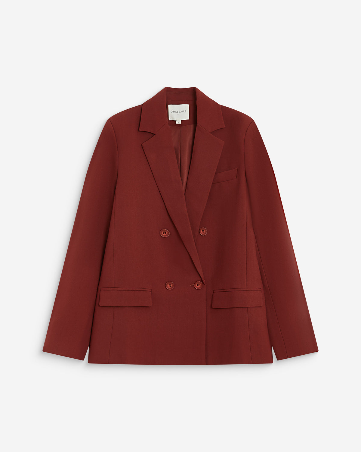 Double-breasted blazer terracotta Noix