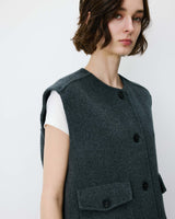 Chaleco oversize sin mangas anthracite Adagio