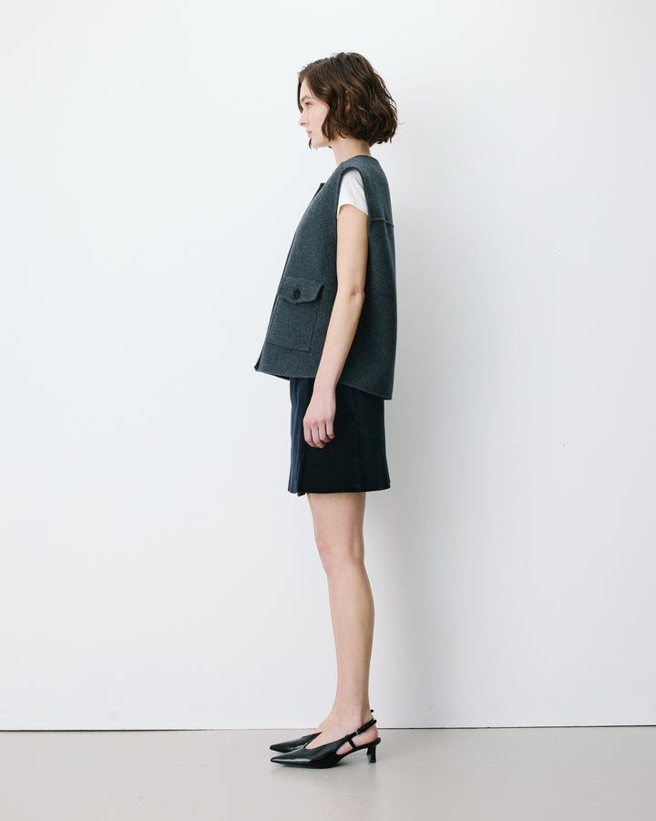 Chaleco oversize sin mangas anthracite Adagio