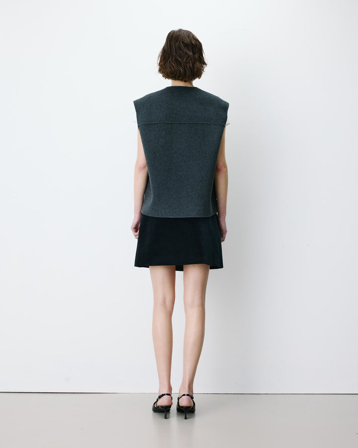 Chaleco oversize sin mangas anthracite Adagio