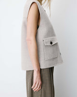 Veste sans manches oversize sable Adagio