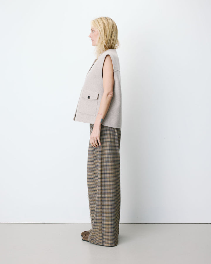 Veste sans manches oversize sable Adagio