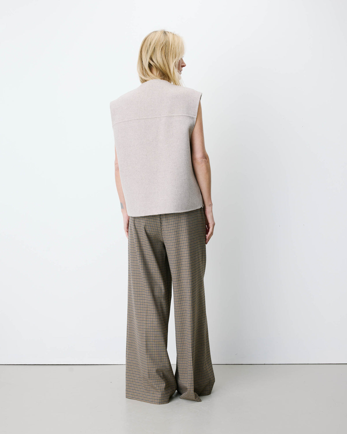 Veste sans manches oversize sable Adagio
