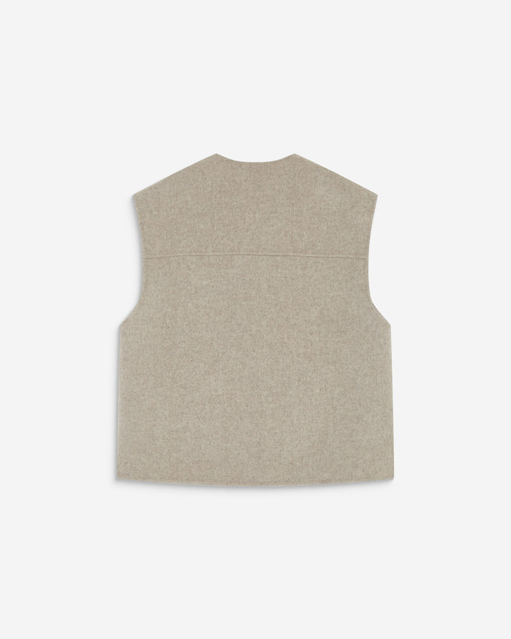 Veste sans manches oversize sable Adagio