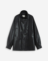 Veste ample similicuir taille ajustable noir Auburn