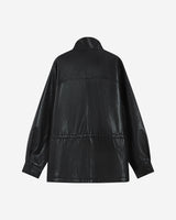 Veste ample similicuir taille ajustable noir Auburn