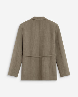 Blazer droit rayé cintré à la taille rayure Acario