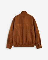 Veste oversize suédine col montant camel Arielle