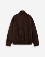 Veste oversize suédine col montant chocolat Arielle