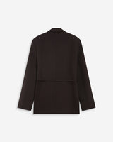 Blazer droit cintré à la taille chocolat Acario