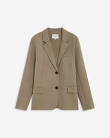 Blazer droit simple boutonnage à poches beige Alarick
