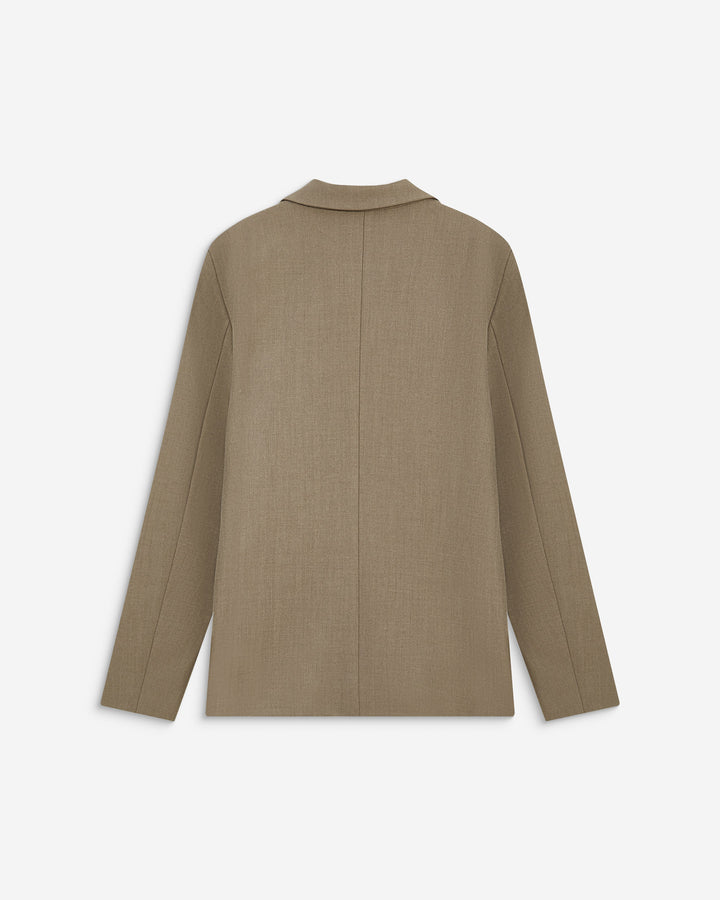 Blazer droit simple boutonnage à poches beige Alarick