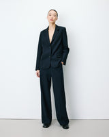 Blazer droit simple boutonnage à poches marine Alarick