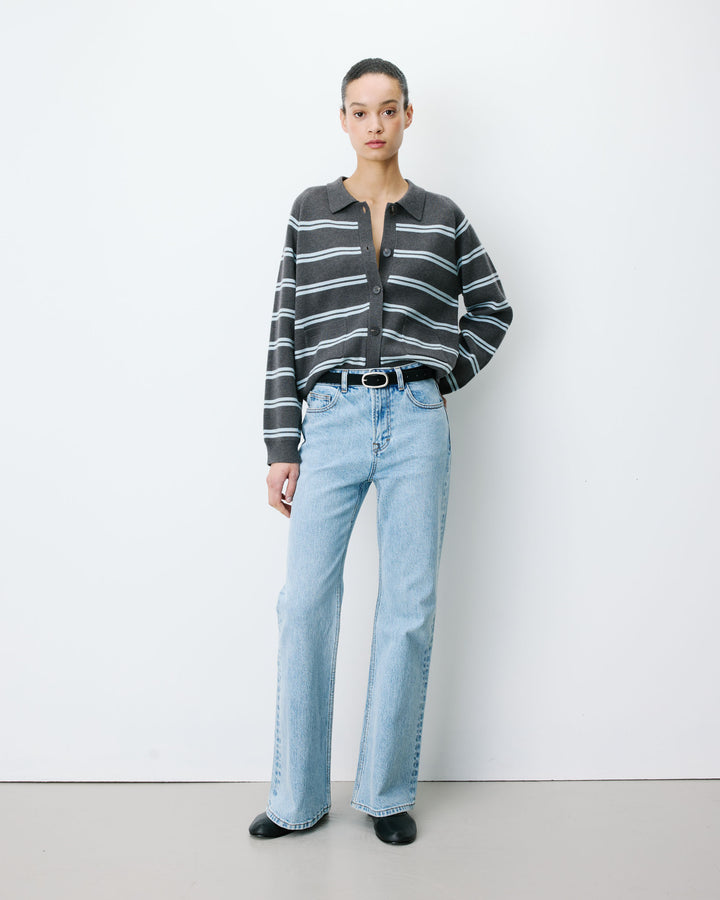 Jean flare délavé taille mi haute skyblue Joseph
