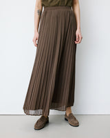 Pleated maxi skirt kaki Anissa