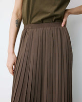 Pleated maxi skirt kaki Anissa