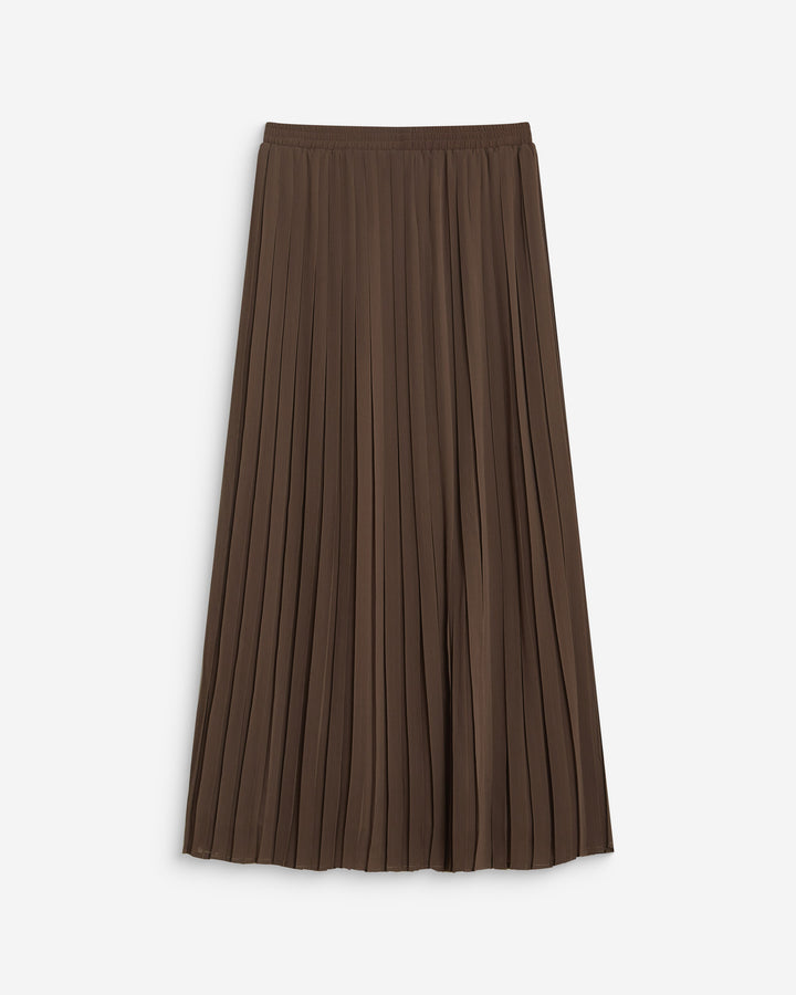 Pleated maxi skirt kaki Anissa
