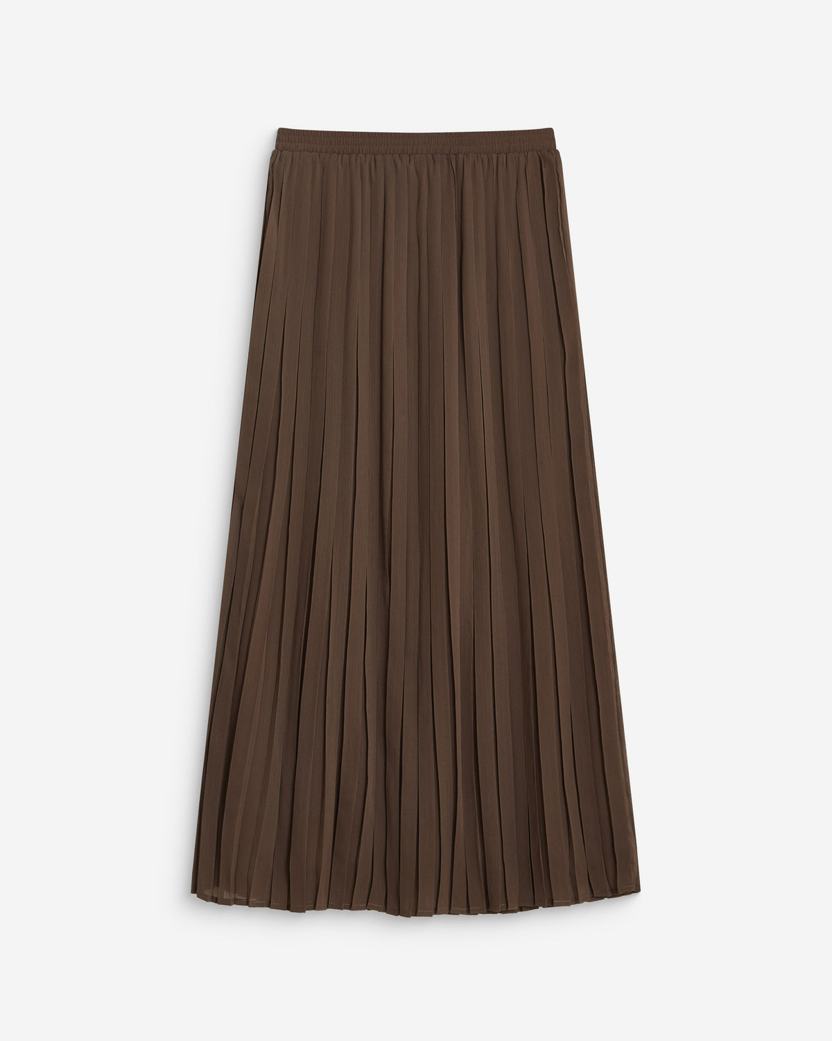 Pleated maxi skirt kaki Anissa