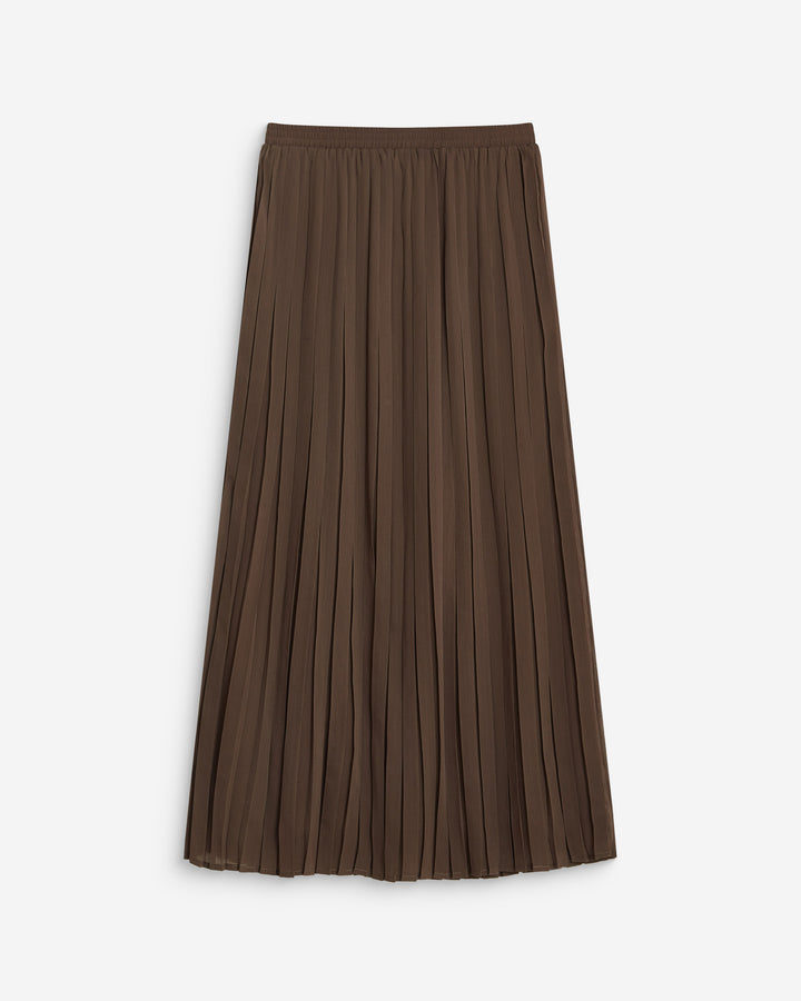 Pleated maxi skirt kaki Anissa