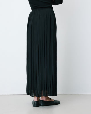 Jupe longue plissée noir Anissa
