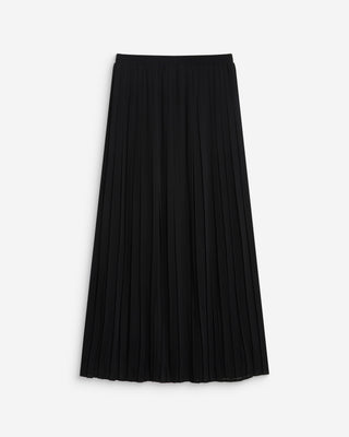 Jupe longue plissée noir Anissa