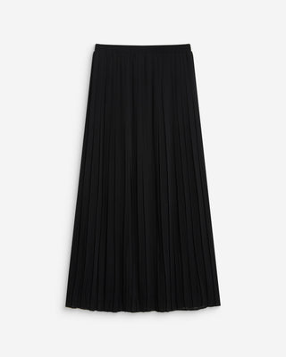 Jupe longue plissée noir Anissa
