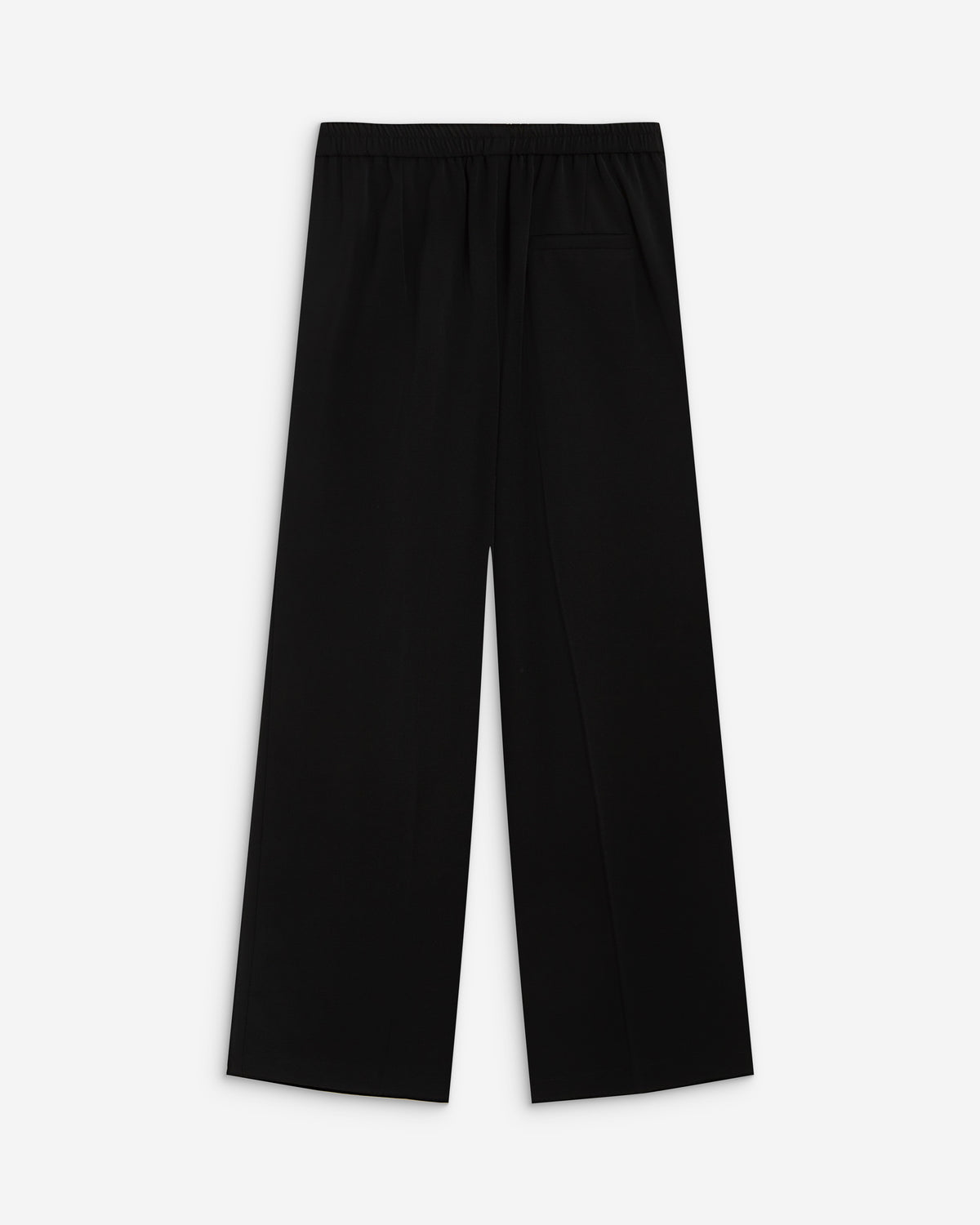 Pantalon fluide jambe large taille mi-haute noir Noblesse