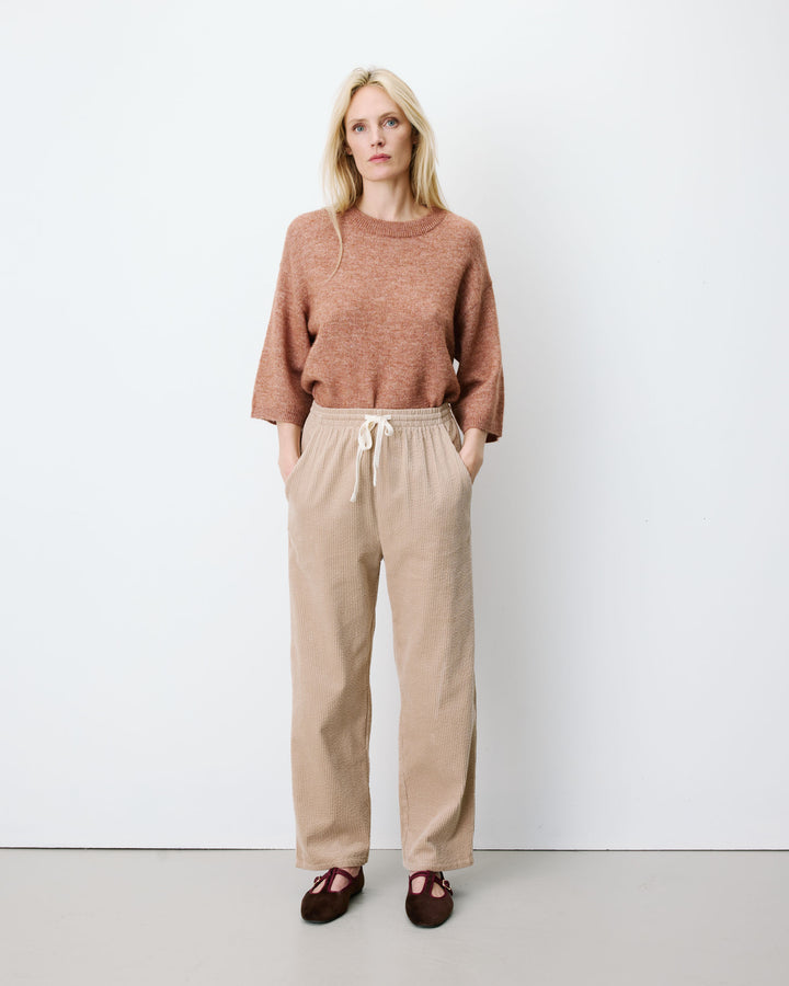 Pantalón de pana con cintura ajustable beige Liberty