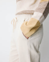 Corduroy pants with adjustable waist ecru Liberty