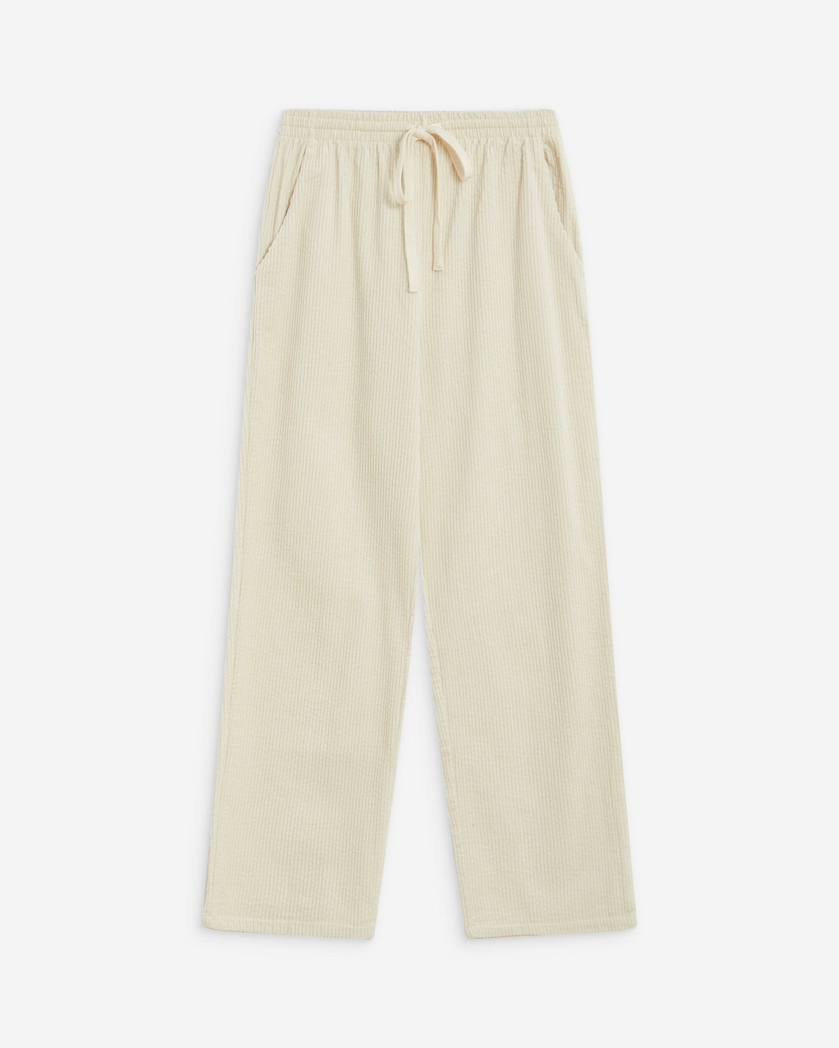Corduroy pants with adjustable waist ecru Liberty