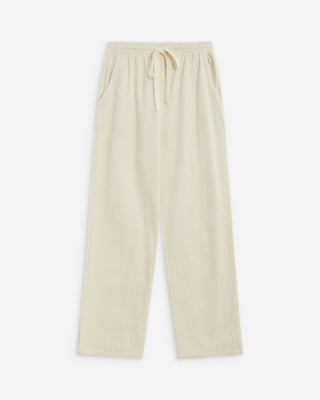 Pantalon velours côtelé taille ajustable ecru Liberty
